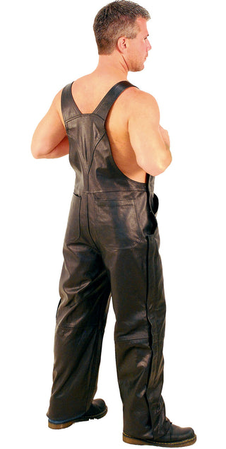 Premium Leather Bib Overalls w/Snap Pockets #MP5812ZK
