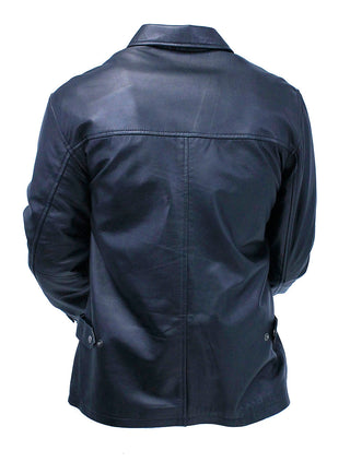 Rebel Without a Cause 3/4 Long Leather Jacket #M2199ZK