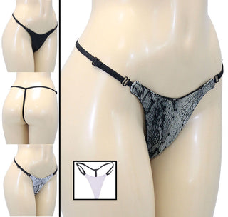 Reversible Snake & Leather G-String #UG421RX