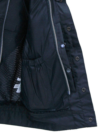 Short Men’s Black Moto Mesh Club Vest w/Concealed Pockets #VMC6500VGK