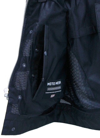 Short Men’s Black Moto Mesh Club Vest w/Concealed Pockets #VMC6500VGK