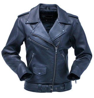 Soft Leather Women’s Motorcycle Jacket Dark Hardware #L6160GK