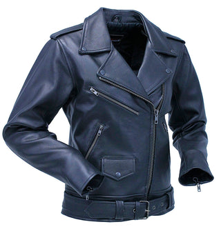 Soft Leather Women’s Motorcycle Jacket Dark Hardware #L6160GK