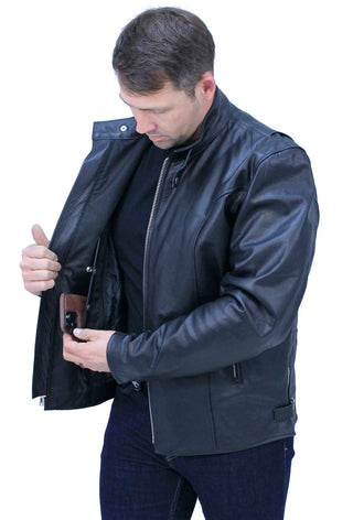 TALL SIZE - Iron Racing Leather Jacket #M570ZT