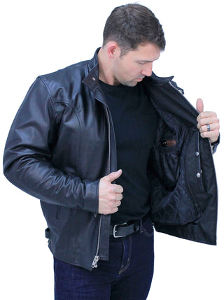TALL SIZE - Iron Racing Leather Jacket #M570ZT