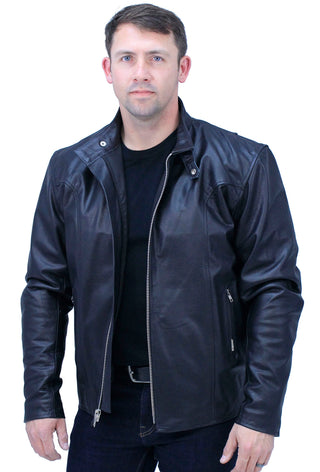 TALL SIZE - Iron Racing Leather Jacket #M570ZT