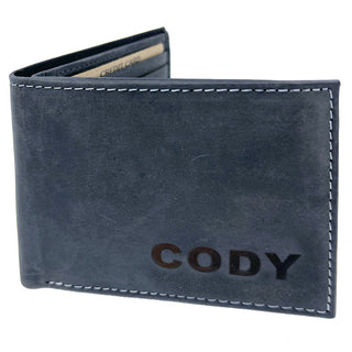Vintage Black Bifold RFID Wallet #WM13010KID
