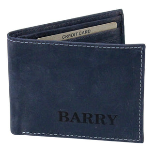Vintage Black Flip Up Bifold RFID Wallet w/Photo Insert #WM13040KID