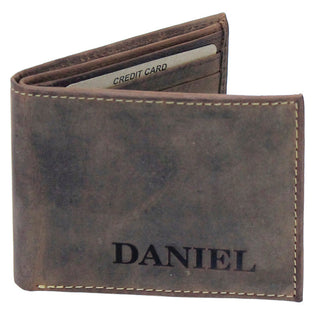 Vintage Brown Bifold RFID Wallet w/ID Window #WM13011NID