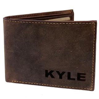 Vintage Brown Bifold w/Center Flap 14 Pocket RFID Wallet #WM13121NID
