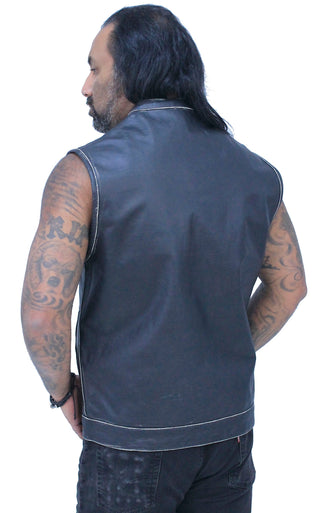Vintage Brown Club Vest w/Concealed Pockets #VMA6654GK (S-5X)