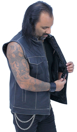Vintage Brown Club Vest w/Concealed Pockets #VMA6654GK (S-5X)