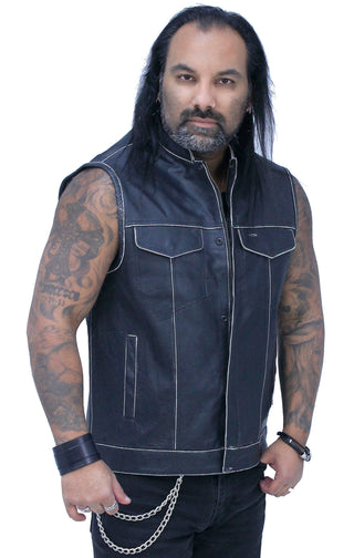 Vintage Brown Club Vest w/Concealed Pockets #VMA6654GK (S-5X)