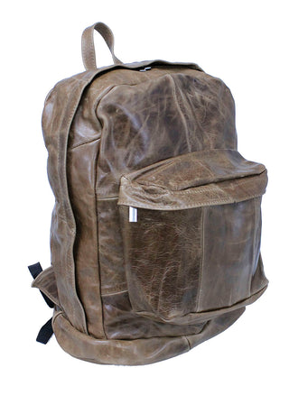 Vintage Brown Heavy Cowhide Leather Backpack #BP3161N