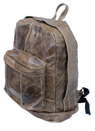 Vintage Brown Heavy Cowhide Leather Backpack #BP3161N