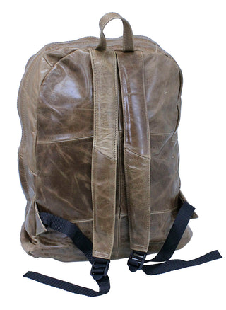 Vintage Brown Heavy Cowhide Leather Backpack #BP3161N
