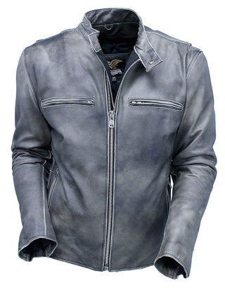 Vintage Brown Rebel Rider Cafe’ Racer Motorcycle Jacket #MA11026ZDN