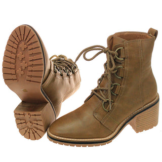 Women’s Brown 2’’ Heeled Logger Boots #BLC01DAKOTAN