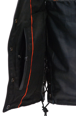 Women's Concealed Pockets Side Lace Ultra Premium Leather Vest #VL2050LK (L-4X)