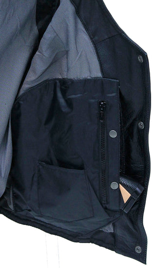 Women’s Fringe Leather Long Vest with Concealed Pocket #VL1104RFK