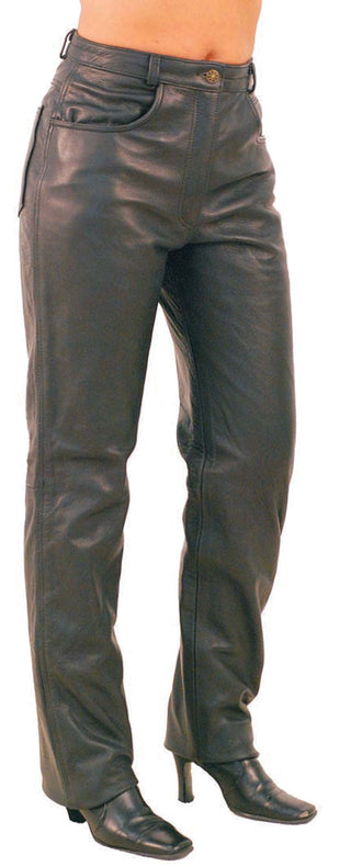 Women’s Genuine Leather Motorcycle Pants #LP756K (2-18)