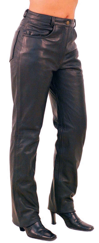 Women’s Genuine Leather Motorcycle Pants #LP756K (2-18)